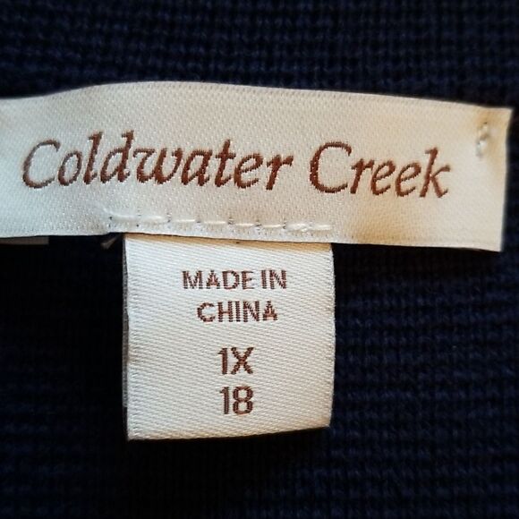Coldwater Creek Size 1X colorblock sweater jacket - Picture 11 of 15